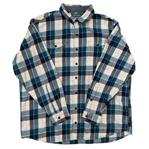 Bob Timberlake Blue Flannel Cotton Shirt Mens Size 2XLT
